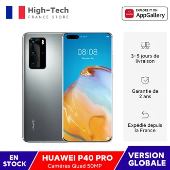 Перейти на Алиэкспресс и купить В наличии глобальная версия Huawei P40 Pro 5G 8 Гб 256 ГБ Kirin 990 смартфон 50MP Quad Camera 6,58 ''90Hz 40W SuperCharge