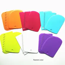 3 шт цветные скребки для масла Кондитерские скребок для печенья резак для выпечки кремовые украшения DIY Пластиковые кухонные инструменты