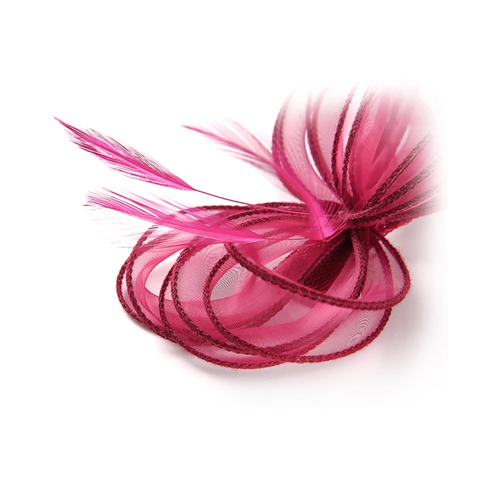 Новые женские заколки для волос ручной работы с перьями и цветами, свадебные украшения, вечерние головные уборы, аксессуары для волос