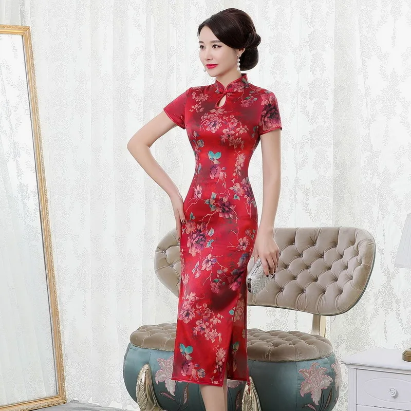 Quinceanera Hot Koop Hongyun Nieuwe Zijde Toast In Lente En Zomer 2020 Viering Elegante Lange Cheongsam Jurk Verbeterd Vrouw Quinceanera Hot Koop Hongyun Nieuwe Zijde Toast In Lente En Zomer 2020 Viering Elegante Lange Cheongsam Jurk Verbeterd Vrouw