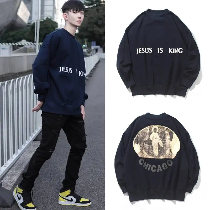 

2020ss Jesus Is King Hoodie Chicago oversize Jesus Is King Sweatshirts Men Women Kanye West hip hop Jesus Is King Pullover