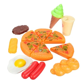 

13PCS Children Kids Funny Toy Pizza Cola Ice Cream Slices Toppings Pretend Dinner Kitchen Play Food Toys Kids Birthday Gift