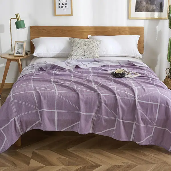 High Quality Cotton Blanket 150*200/200*230cm Bedspreads Mantas Cobertor Aircondition Blankets Throw Serape Knitted Blanket - Color: 4R