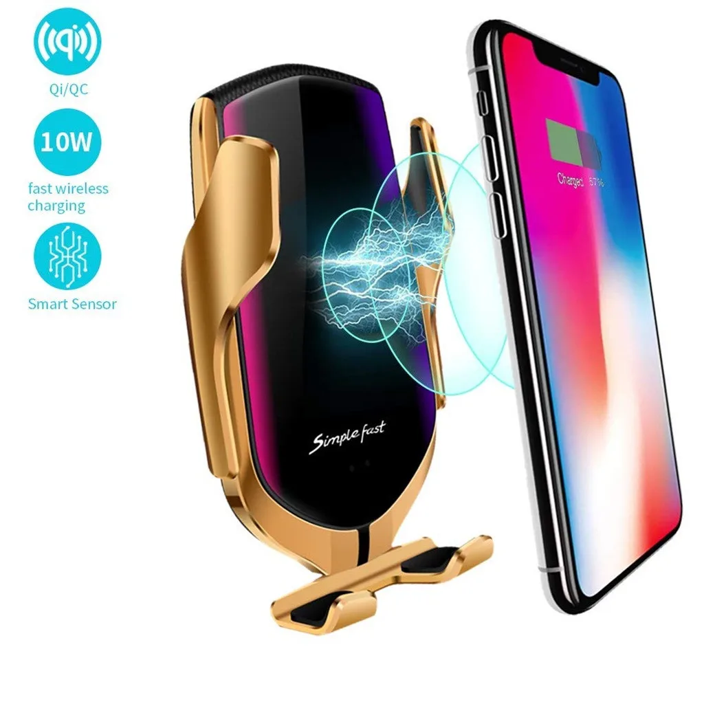 360 Вращение 10W автомобильное беспроводное зарядное устройство для iPhone XS X 8 авто