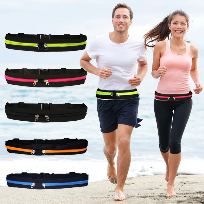 Riñonera para correr, bolso de bolsillo para correr, impermeable, para ciclismo, teléfono al aire libre, antirrobo, gimnasio, cinturón