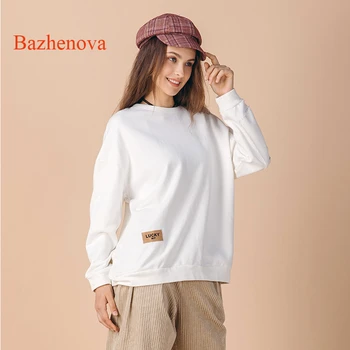 

Bazhenova Women Hit Color Tops Woman Loose Hooded Sweatshirt Girls Hip Hop Autumn Long Sleeve Clothes Sweatshirts R323