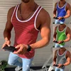 Men Vests Summer Sleeveless Shirts Gym Clothing Men Stripped Sports Casual Fitness Tanks Slim Fit Mens Bodybuilding Tank Tops 1
