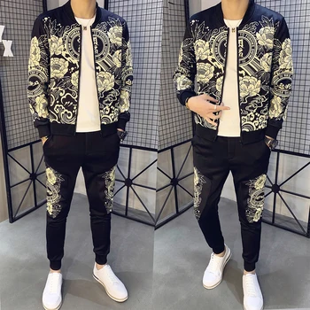 

Ropa Hombre Chandal Hombre Tracksuit Men Sweatshirt Homem Man Sport 2 Piece Sets Sport Suit Jacket + Pants Trainingspak Mannen
