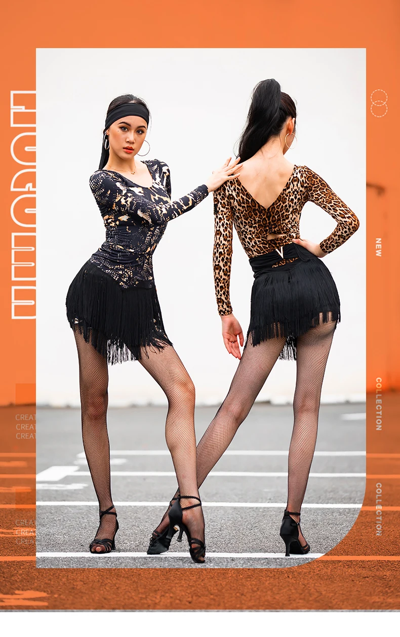 leopard camisas sexy roupas de dança feminino