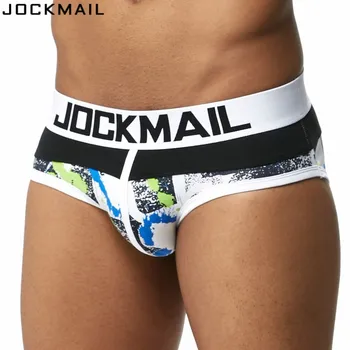 

JOCKMAIL Brand Men Underwear Briefs Cotton print Gay calcinhas calzoncillos hombre slip cuecas Gay Sleepwear male panties shorts