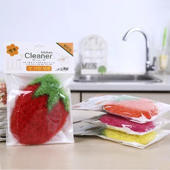 

New Style Korean Style Kitchen Creative Tool Decontamination Oil Does Not Damage Vessel Six-Leaf Clover Acrylic Strawberry Dish
