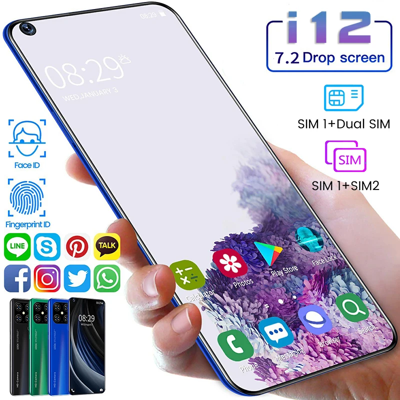 2020 New i12 10 core 8 + 256G Dual Card Dual Standby 7.2 inch Full screen Ultrabook Mobile Phone 4G Network 100% Original|Phone Screen Protectors| - AliExpress
