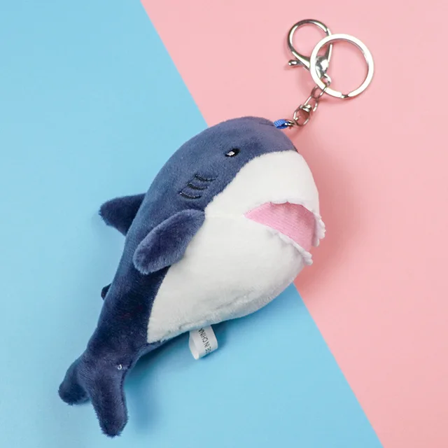 Cute Simulation Shark Plush Key Chain Creative Scented Soft Plush Cartoon Shark Keychain Bag Pendant Key Ring Holder Kids G 3