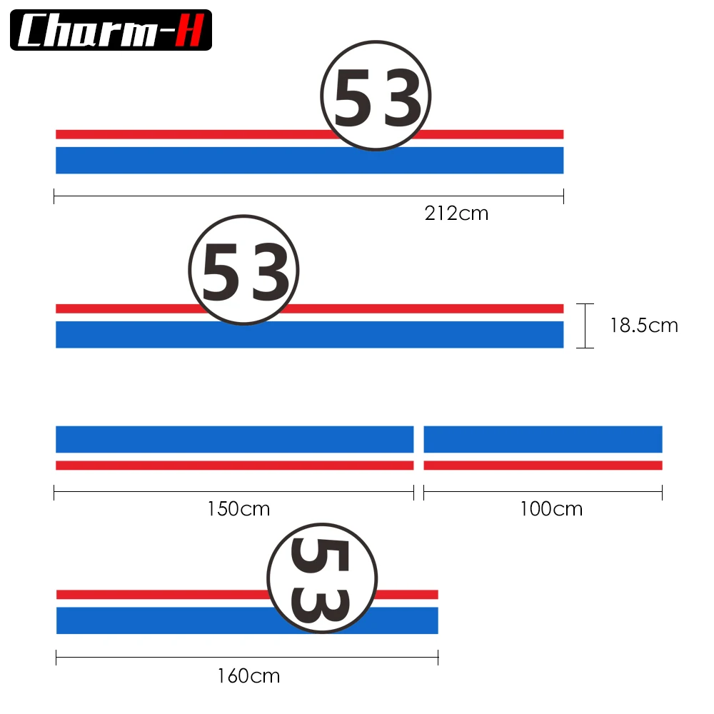 Car Styling Door Side Stripes Hood Roof Rear Body Vinyl Decal Stickers for Volkswagen Beetle A5 2011-Present Accessories