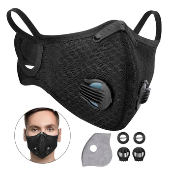 

Motorcycle Carbon Masks PM2.5 Dust Mask With Replaceable Filters Anti-Pollution Cycling MTB Motorcycle Sport Face Mask