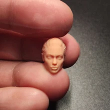  1/18 Scale Angelina Jolie Head Sculpt Unpainted Fit 3.75