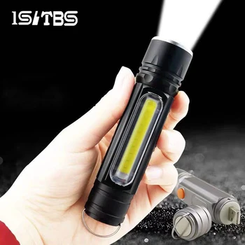

LED Flashlight T6+COB Ultra Bright Torch Outdoor Waterproof Zoomable USB Rechargeable Built-in Battery Hiking Camping light