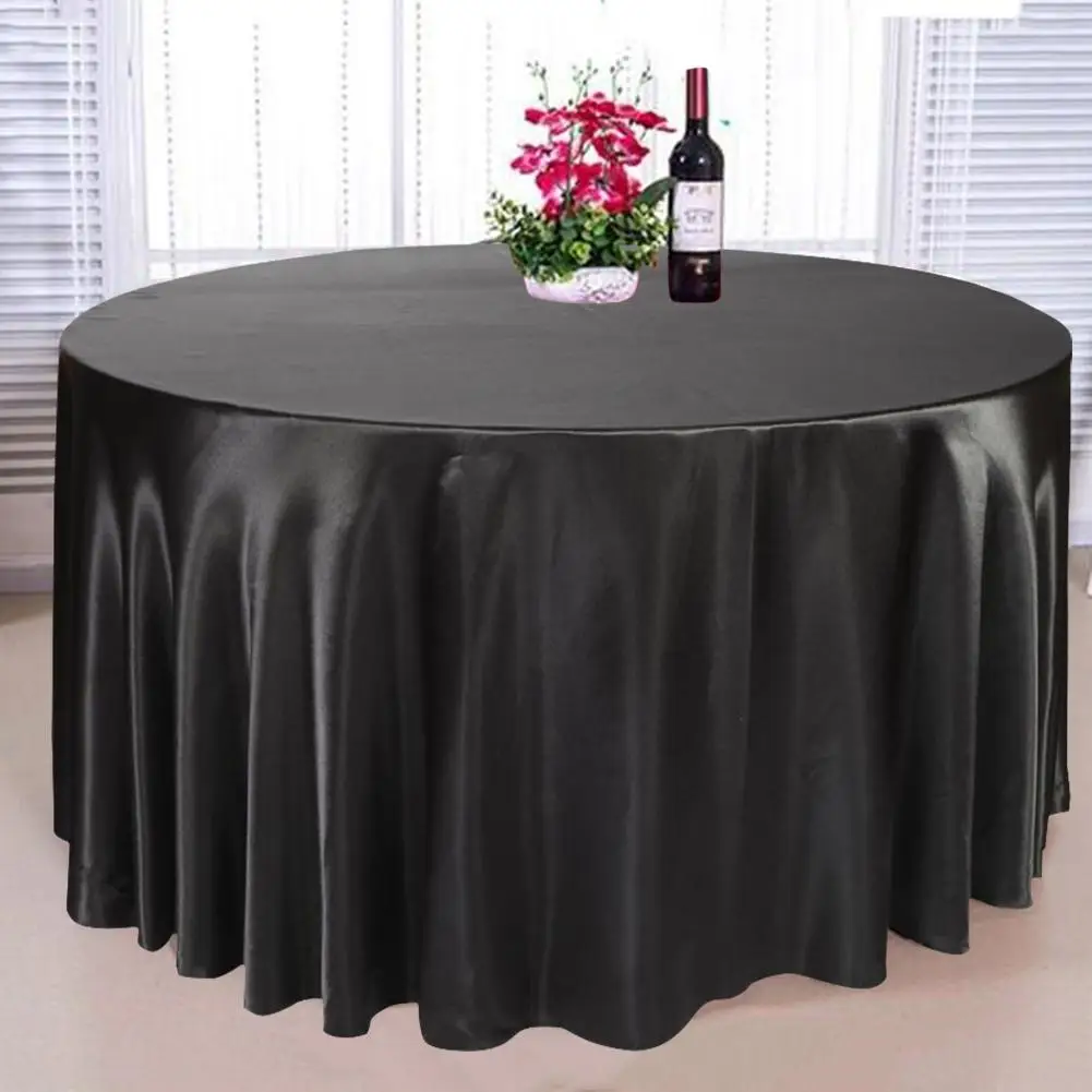 Круглая Скатерть атласная Пыленепроницаемая Настольная Крышка для ...