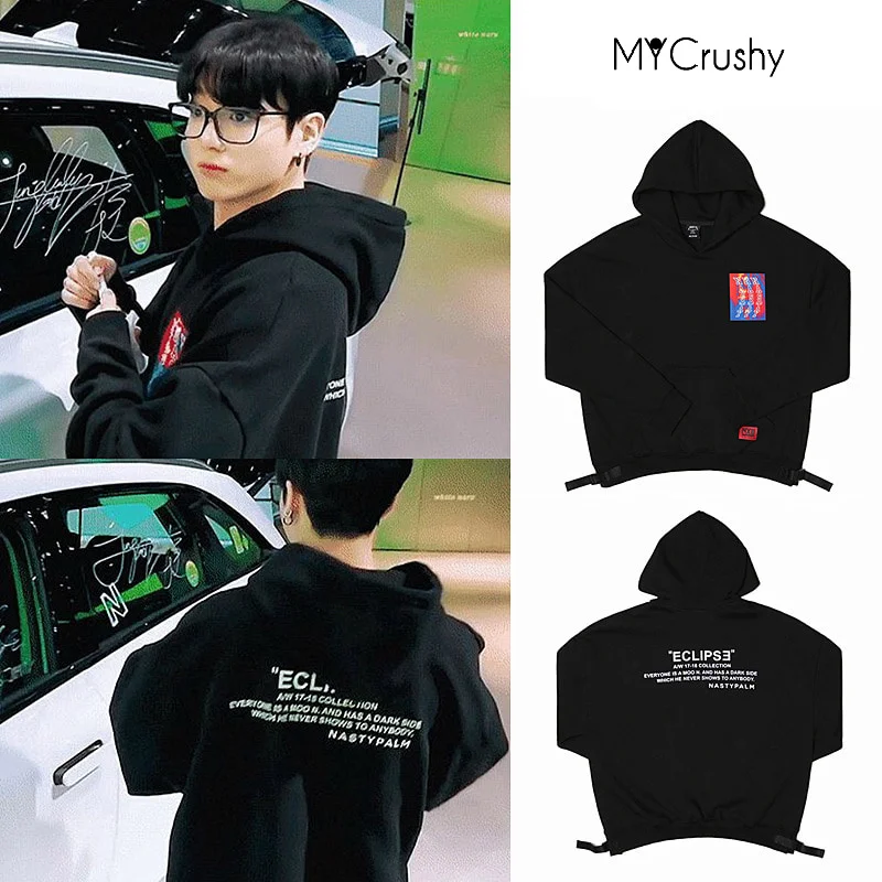 jungkook in black hoodie