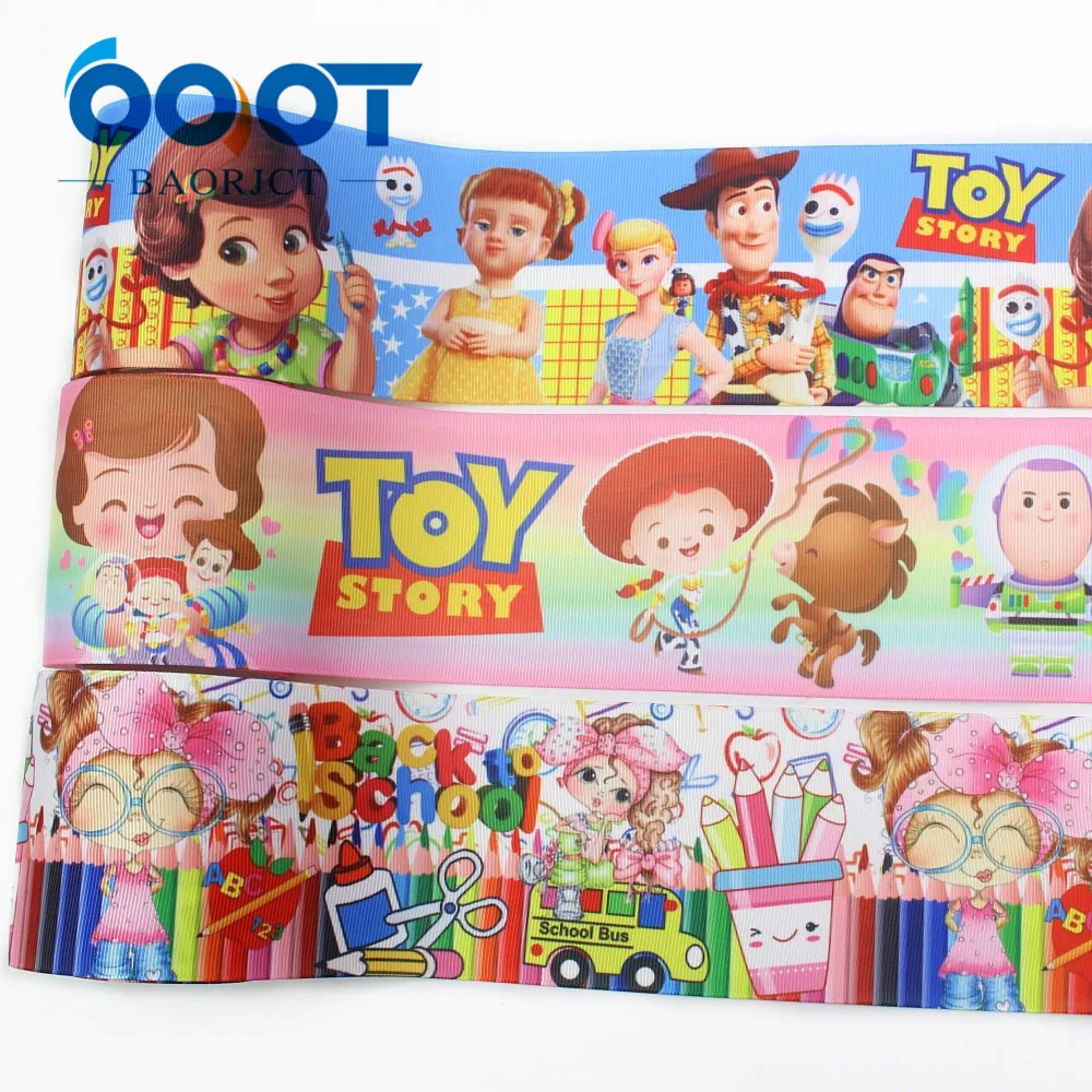 

OOOT BAORJCT I-19912-2141,75mm 10yards Cartoon Thermal transfer Printed grosgrain Ribbons,tape crafts,bow cap DIY accessories