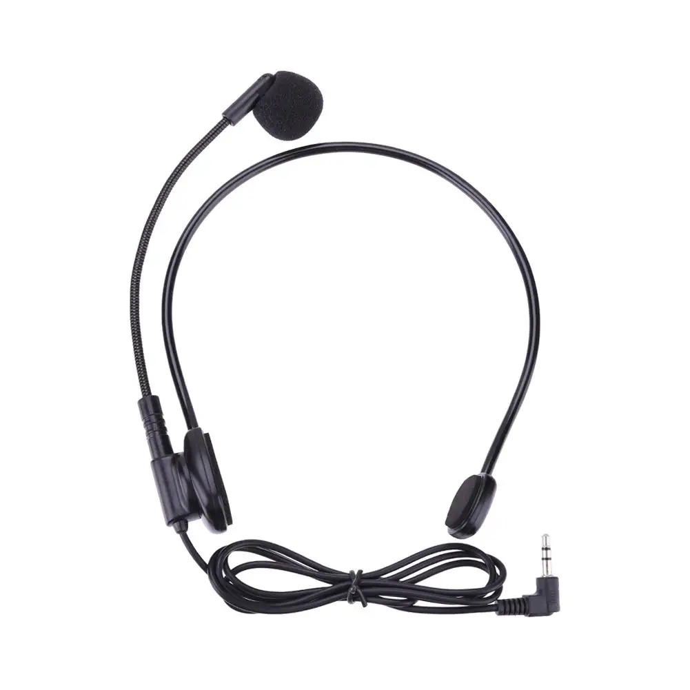 Head-mounted Speaking Microphone Cable Head-mounted Headset Microphone Flexible 1m Wired Boom Amplifie Mic Cmputer Broadcast 4.0 