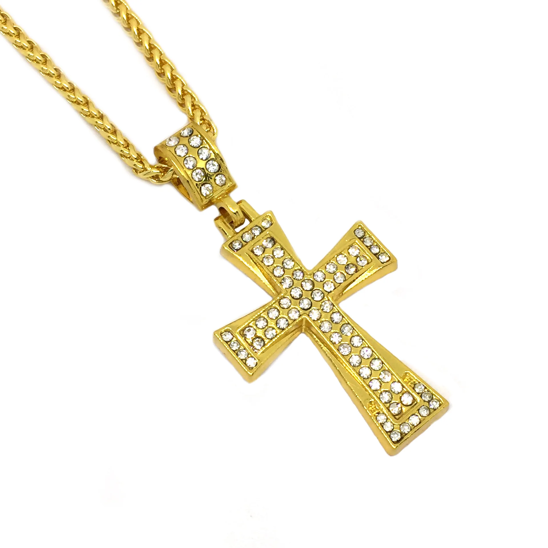 Delicacy Cross Pendant Necklace Hiphop Hip Hop Cross Necklace