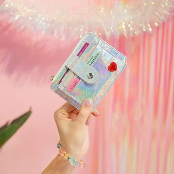 

Fashion Baitao Best Selling Droppshiping Card Holder Baitao Mini Front Pockets Wallet Shiny Coin Purse for Outdoor Travel J55