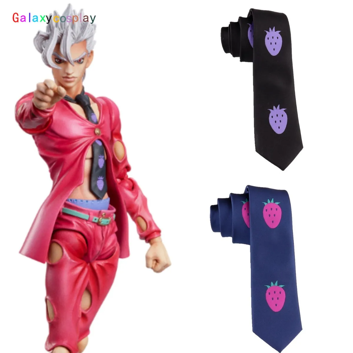 Аниме JoJo Необычные Приключения шеи галстук Pannacotta Fugo большая клубника 146 см аксессуары к костюму для косплей реквизит подарок