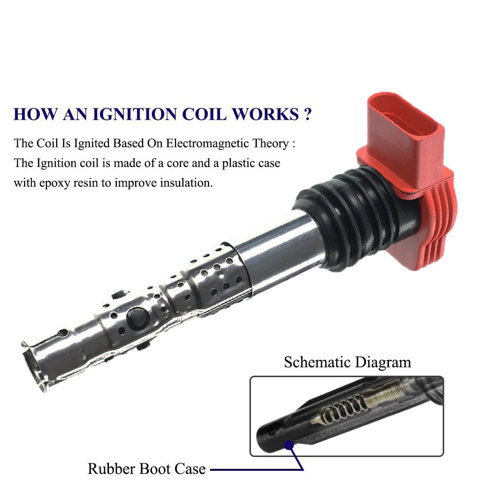 Car Ignition Parts 4 PCS ignition coil ignition system VW Crafter Jetta Bora Golf MK4 Passat B5 AUDI A3 A4 TT 1.8T