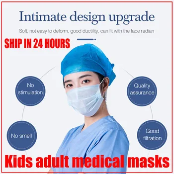 

Disposable Mask Face Mask Mascherine Face Masks Anti-Dust Anti Fog Haze Face Mouth Mask 3-layer Filter Mask