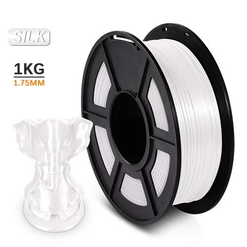 

PLA SILK Filament 1KG Effect 1KG For 3D Printers Filament 1.75MM 2.2lbs White Silk Texture Refills Biodegradable Material