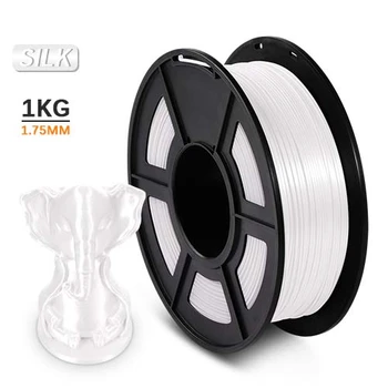 

PLA SILK Filament 1KG Effect 1KG For 3D Printers Filament 1.75MM 2.2lbs White Silk Texture Refills Biodegradable Material