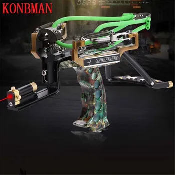 

Powerful laser camouflage slingshot stainless steel aluminum alloy slingshot archery outdoor hunting shooting fishing slingshot