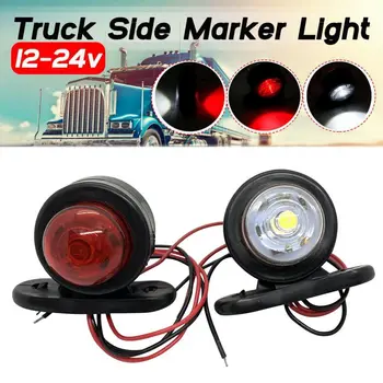 

12V/24V Car LED Side Marker Turn Signal Lights White&Red Side Marker Lamp Car External Lights truck clearance lights
