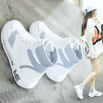 

Mijia Small White Shoes Women's 2020 Spring New Korean-Style All-match High-Top Student Shoes Casual Fashion Flat White Shoes