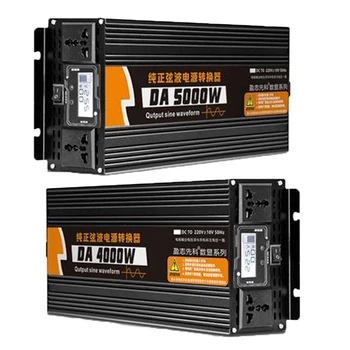 

4000W/5000W Watt DC 12V to AC 220V Portable Car Power Inverter Charger Converter Adapter DC 12 to AC 220 Pure sine wave