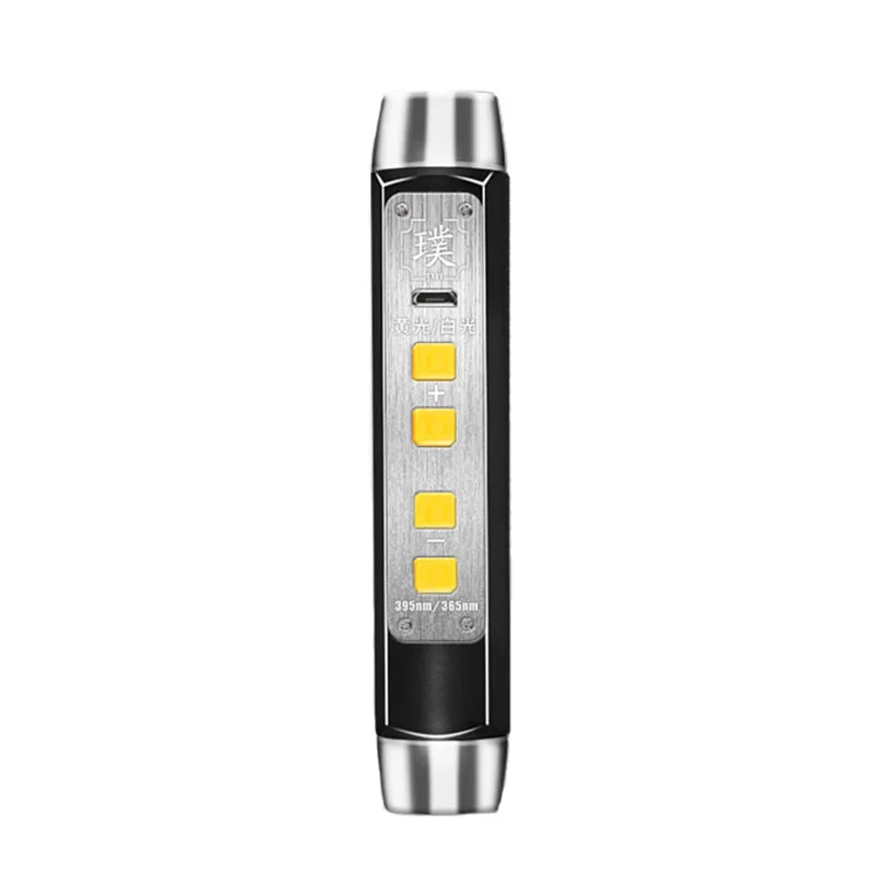 Фонарь светодиодный нефритовый с УФ светом и зарядкой от USB|Фонарики