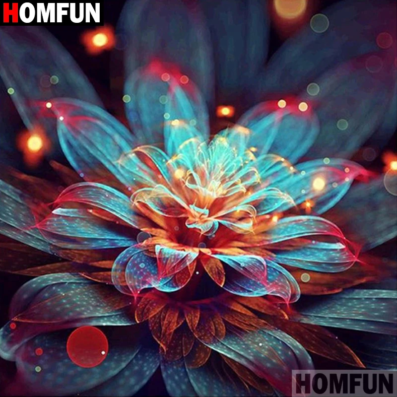 HOMFUN Алмазная вышивка DIY Алмазная картина крестиком набор "мандала цветок" 5D рукоделие домашнее украшение с бриллиантами A00141