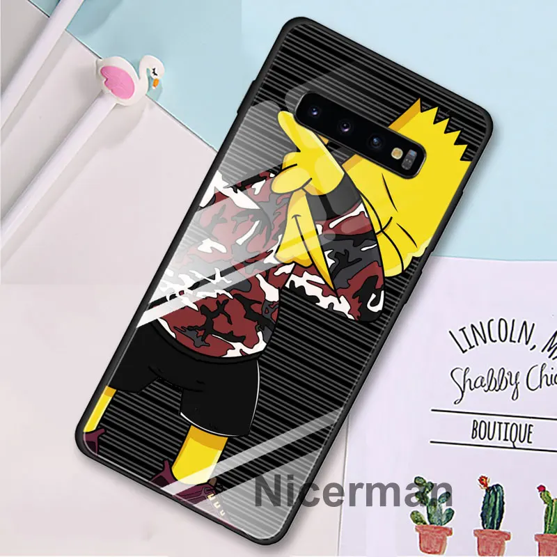 Чехол Homer J. Simpson из закаленного стекла для samsung Galaxy S10 S8 S9 Plus S10e Note 9 10 Plus A50 A30