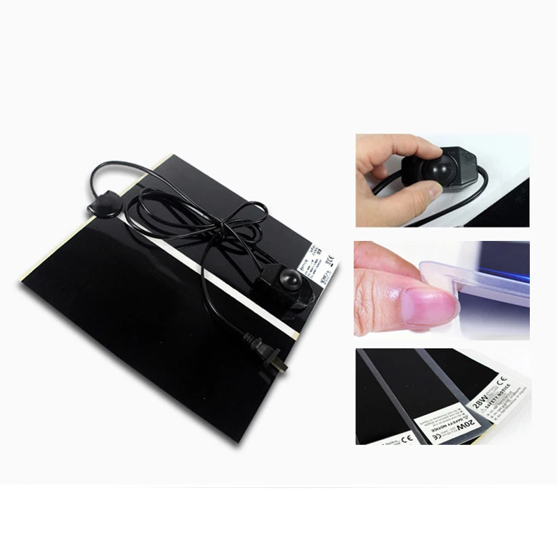 

Terrarium Reptiles Heat Mat 5-45W Climbing Pet Heating Warm Pad Adjustable 28*28cm Temperature Controller Incubator Mat Tools
