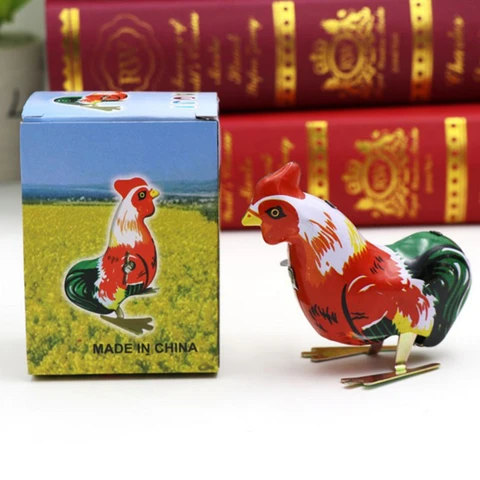 Classic Nostalgic Clockwork Toy Jump Frog Cock Rat Retro Toys Children Puzzle Education Toy