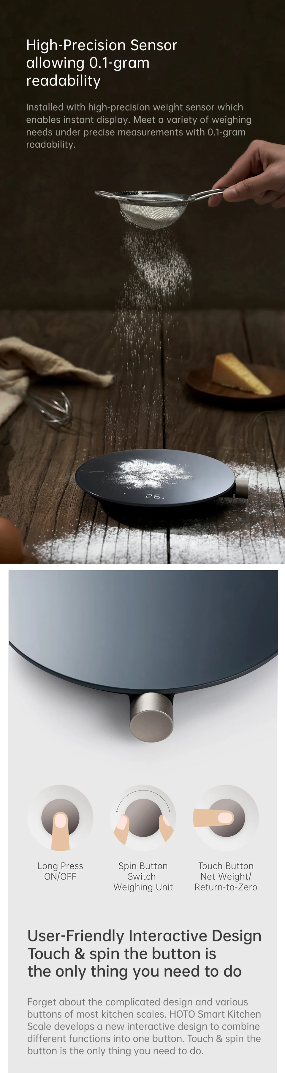 HOTO Smart Kitchen Scale description image 2