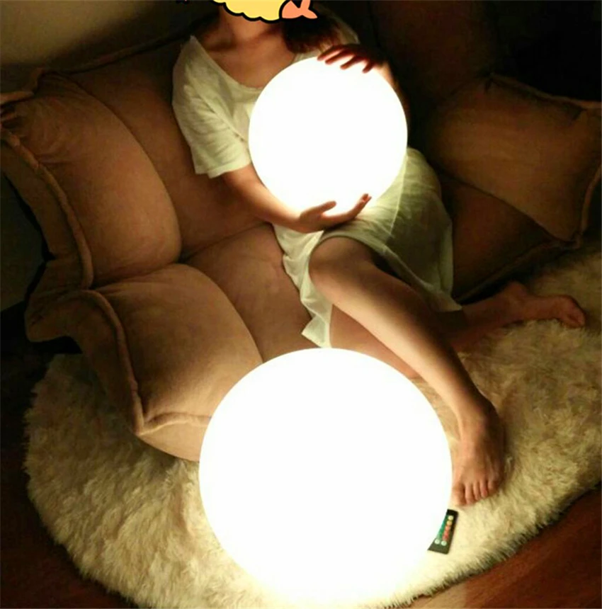 Скандинавский светодиодный фонарь мяч ПВХ напольные лампы, украшение для дома абажур спальня прикроватный стоячий светильник дистанционная зарядка гостиная