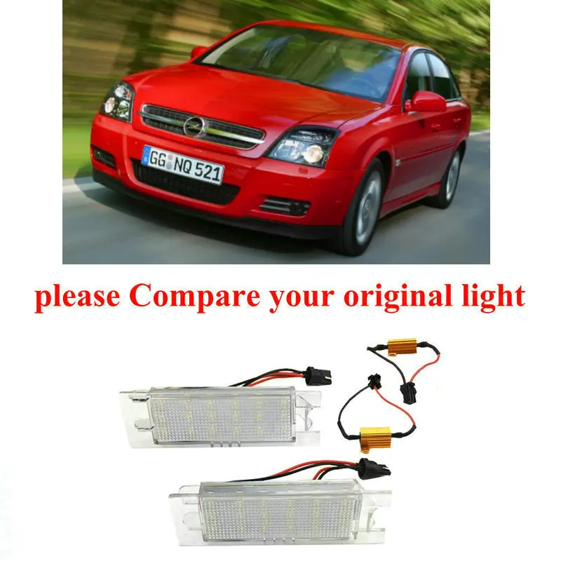 2 лампы ксеноновый Белый светодиодный фонарь номерного знака для vauxhall opel vectra c 2008 автомобильные аксессуары без ошибок canbus