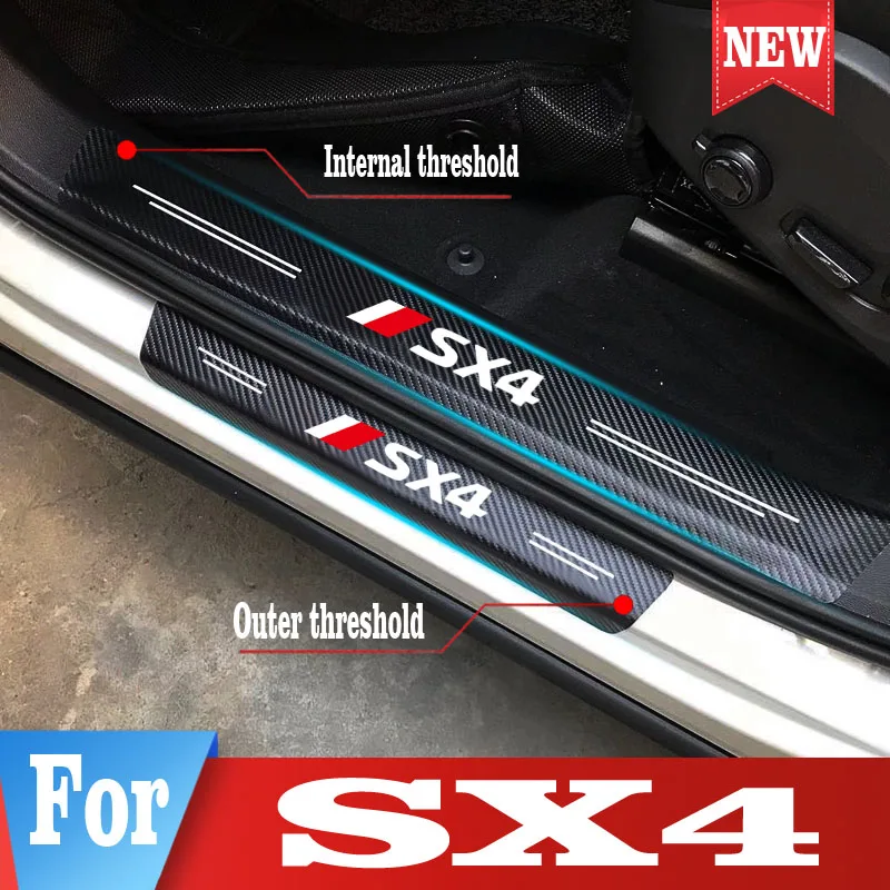 Наклейка на багажник автомобиля для Suzuki SX4 пороговое защитное покрытие