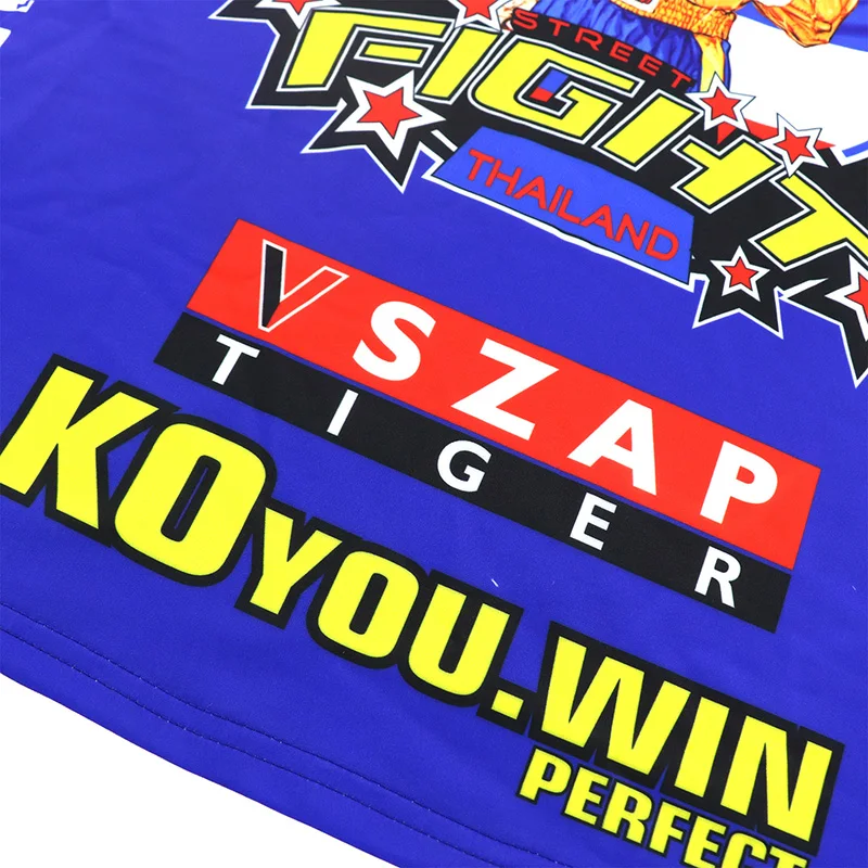 VSZAP MMA Muay шорты для тайского бокса Muay Thai Muscle Мужская Спортивная Футболка тренировочный костюм дышащая одежда MMA рубашка одежда для бокса
