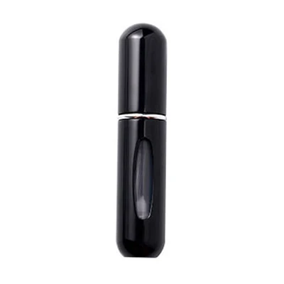 Черный 5ml Refillable Mini Perfume Bottle Atomizer Aluminum Atomizer Portable Travel Cosmetic Container Perfume Bottle Spray Container - Цвет: Черный