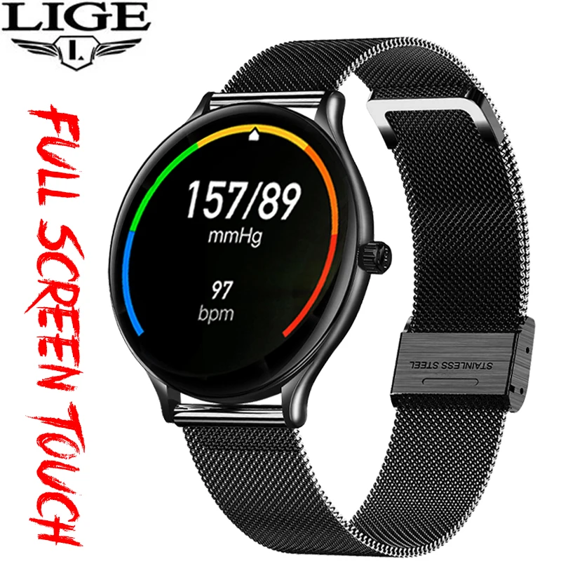 

LIGE New Smart Watch Men Fitness Tracking Sleep Monitoring Bracelet Bluetooth Music Control IP67 Waterproof Smartwatch for Women