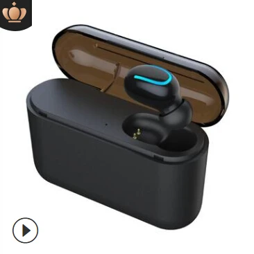 Single Black Новейшая мода Bluetooth 5,0 гарнитура TWS беспроводные наушники Близнецы наушники 5D стерео наушники - Цвет: Single Black