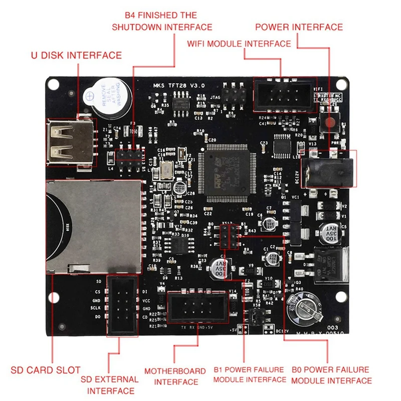 3d Принтер Комплект для материнской платы Mks база V1.6+ Mks Tft28 цветной контактный экран Mega2560